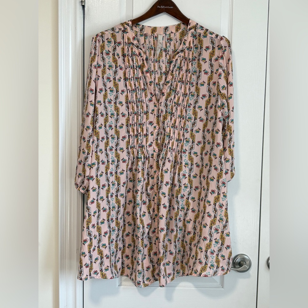 Melissa McCarthy Seven7 Pink Floral Tunic